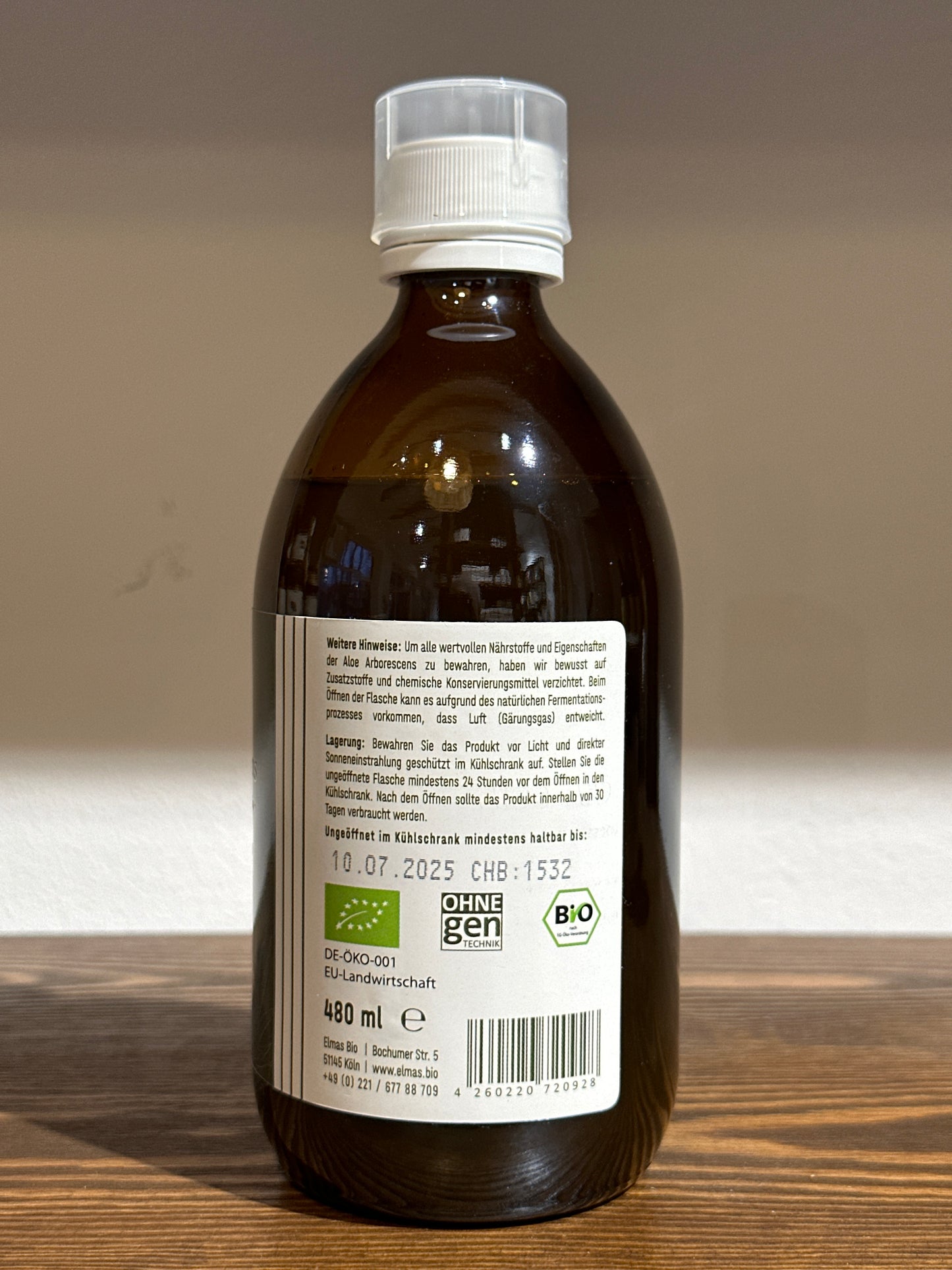 Elmas BIO Aloe Arborescens - DAS ORIGINAL - 480ml