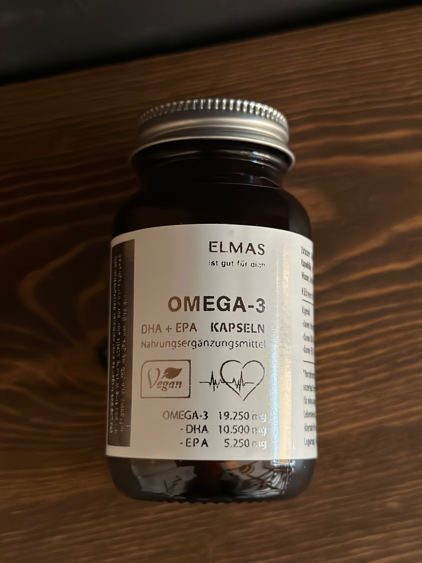 Elmas BIO Vegane Omega-3 Kapseln mit DHA & EPA (9195168039259)